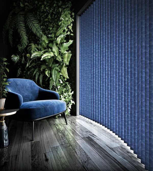 Navy vertical blinds