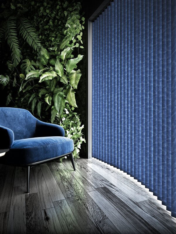 Navy vertical blinds